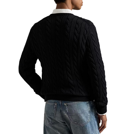Polo Ralph Lauren Men's Cable-Knit Cotton Sweater Black