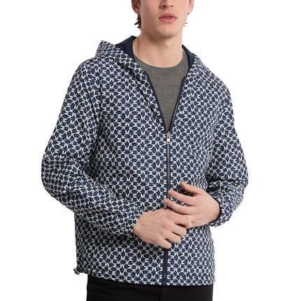 Michael Kors Men's Reversible Logo Print Ciré Jacket Midnight