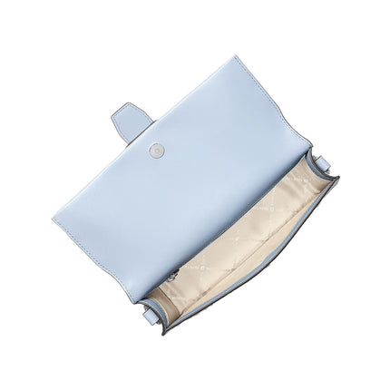 Michael Kors Women's Greenwich Medium Signature Logo Shoulder Bag Pale Ocean