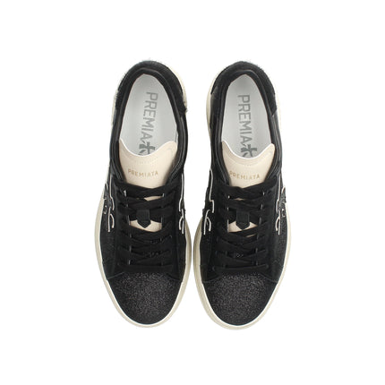 Premiata Women's Claudia Sneakers 7755 Glitter Black