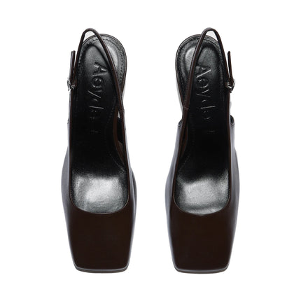 AEYDE Women's Liza Slingback Pumps Moka Nappa