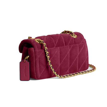 Coach Women's Tabby Shoulder Bag 20 With Pillow Quilting Brass/Dark Fuchsia