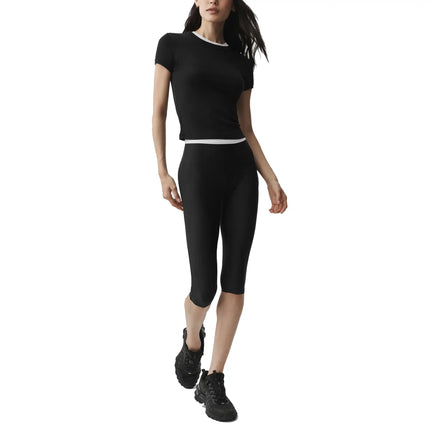 alo Women's Airlift High-Waist Sleek Capri Black
