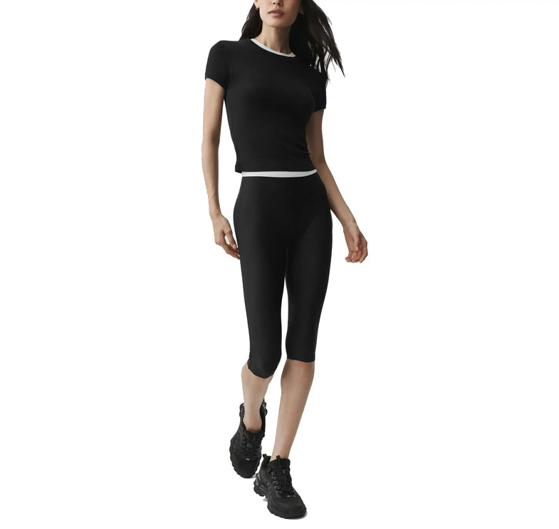 alo Women's Airlift High-Waist Sleek Capri Black