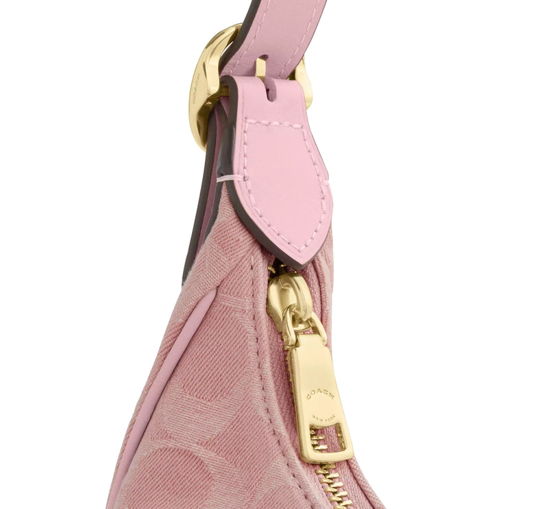Coach Women's Emily Shoulder Bag In Signature Denim Gold/Light Pink