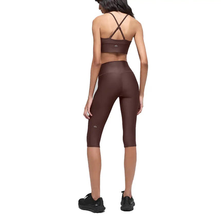 alo Women's 16'' High-Waist Airlift Capri Brownstone