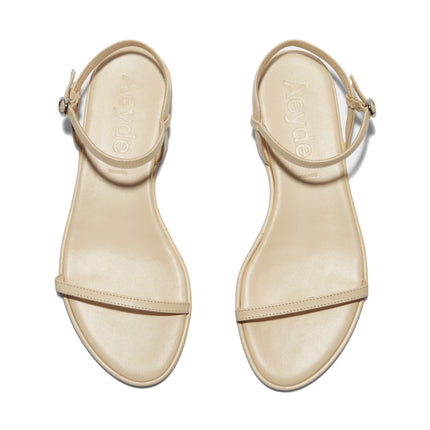 AEYDE Women's Nettie Leather Sandals Black Creamy Nappa
