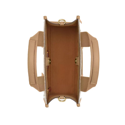 Coach Women's Smith Tote Bag 24 In Signature Jacquard Gold/Light Khaki Multi