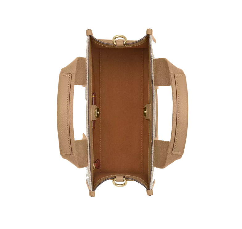 Coach Women's Smith Tote Bag 24 In Signature Jacquard Gold/Light Khaki Multi