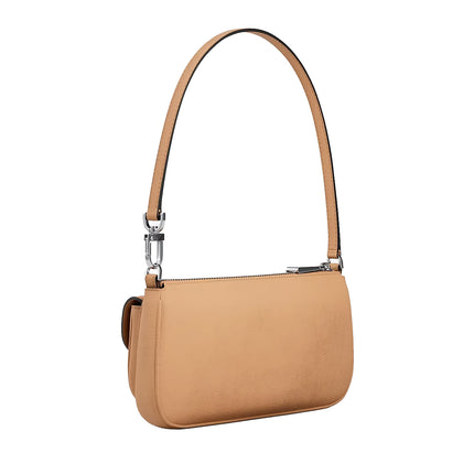Michael Kors Women's Zoe Small Nubuck Convertible Pochette Peanut
