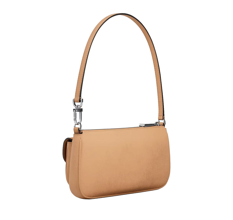 Michael Kors Women's Zoe Small Nubuck Convertible Pochette Peanut
