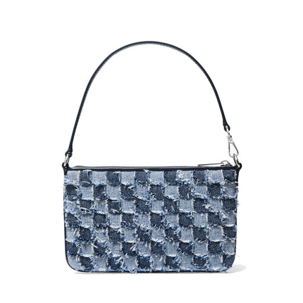 Michael Kors Women's Jet Set Travel Small Patchwork Denim Convertible Wristlet Washed Denim