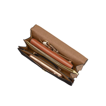 Coach Women's Klare Envelope Crossbody Bag In Blocked Signature Canvas Gold/Walnut/Tan