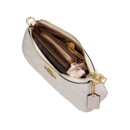 Coach Women's Teri Mini Crossbody Bag In Signature Canvas Gold/White/Chalk