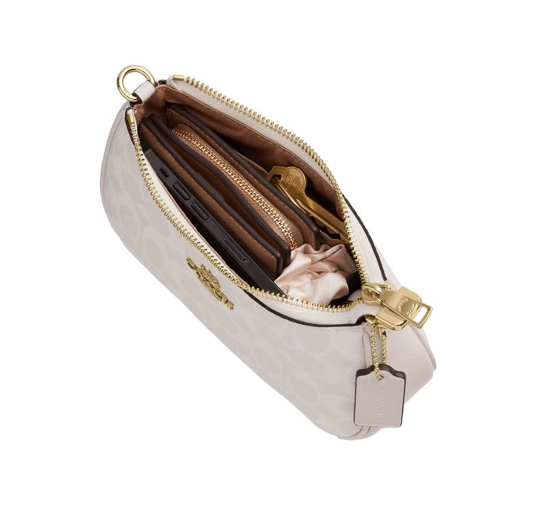 Coach Women's Teri Mini Crossbody Bag In Signature Canvas Gold/White/Chalk