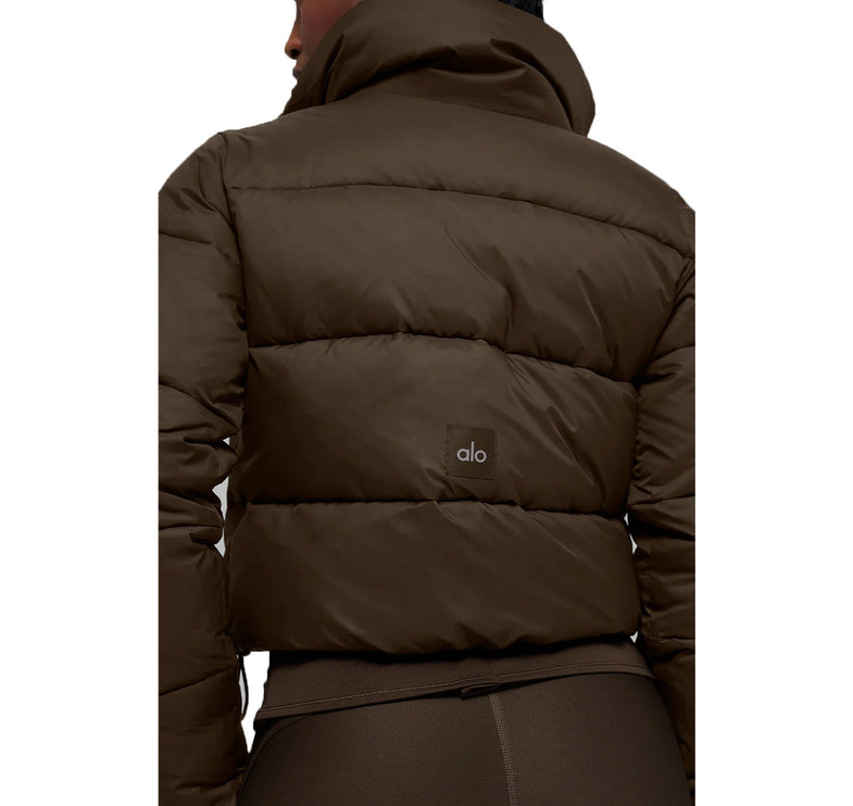 alo Women's Gold Rush Puffer Espresso