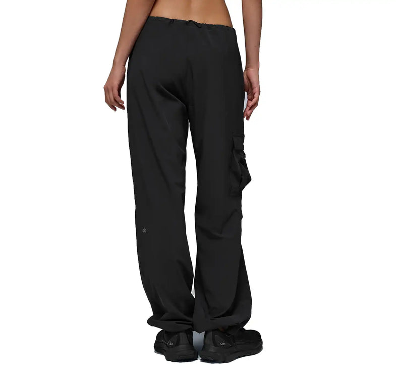 alo Women's Low Rise Megastar Cargo Pant Black