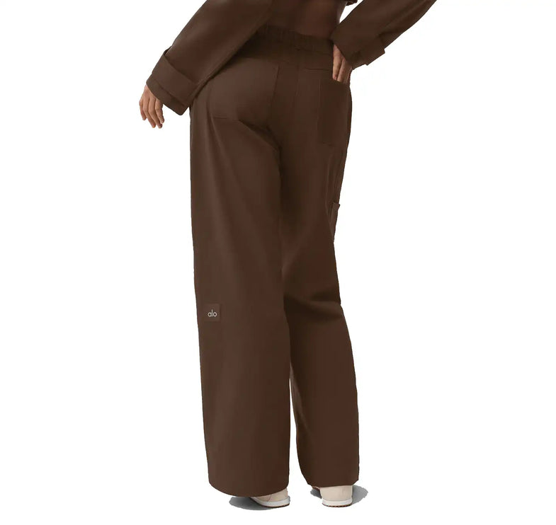 alo Women's High Road Straight Leg Pant Espresso