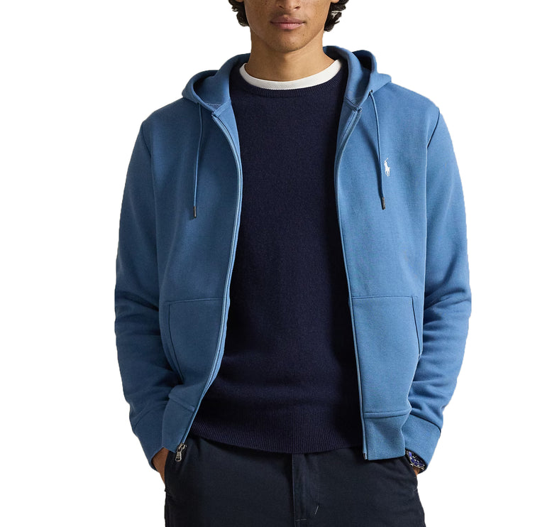 Polo Ralph Lauren Men's Double-Knit Full-Zip Hoodie Delta Blue