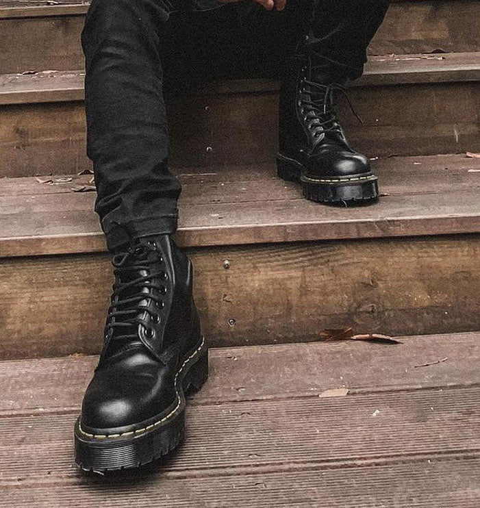 Dr. Martens Unisex 1460 Bex Smooth Leather Platform Boots Black - Hızlı Teslimat