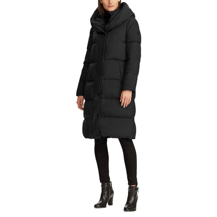 Polo Ralph Lauren Women's Oversize Collar Quilted Down Coat Black