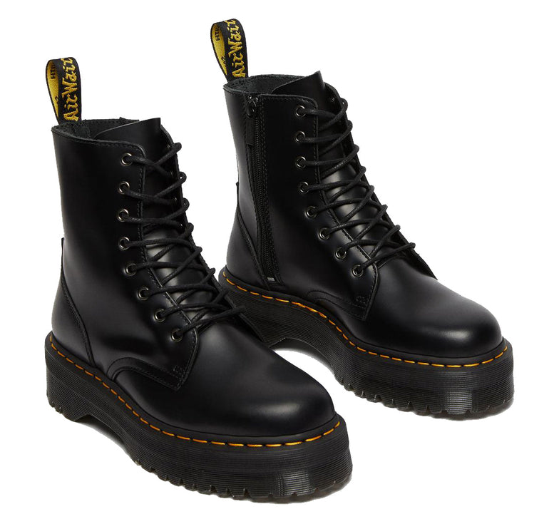 Dr. Martens Unisex Jadon Smooth Leather Platform Boots Black - Hızlı Teslimat