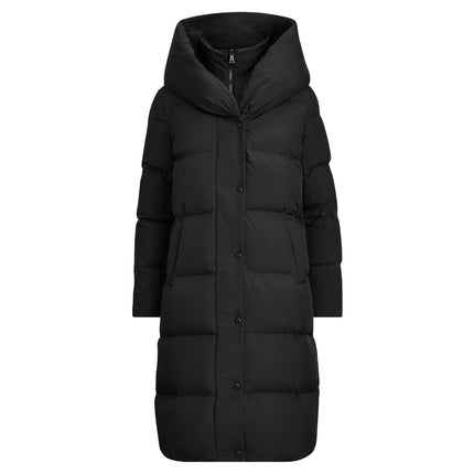Polo Ralph Lauren Women's Oversize Collar Quilted Down Coat Black