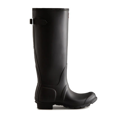 Hunter Women's Tall Back Adjustable Rain Boots Black