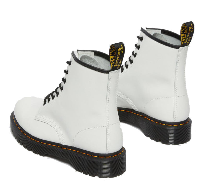 Dr. Martens Unisex Bex Smooth Leather Platform Boots White