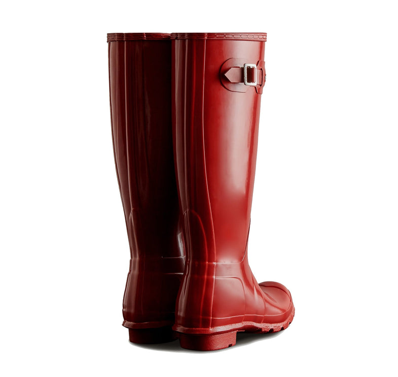 Hunter Women's Original Tall Gloss Rain Boots Military Red