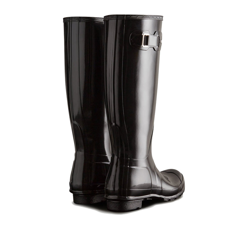 Hunter Women's Original Tall Gloss Rain Boots Black