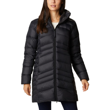 Columbia Women's Autumn Park Down Hooded Mid Jacket Black - Hemen Kargoda