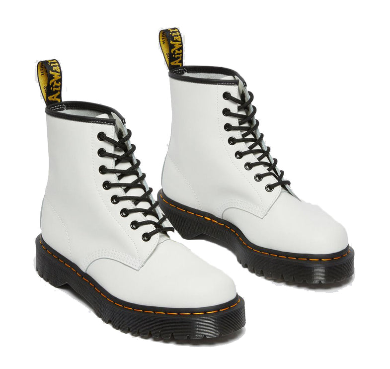 Dr. Martens Unisex Bex Smooth Leather Platform Boots White