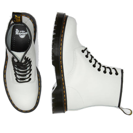 Dr. Martens Unisex Bex Smooth Leather Platform Boots White