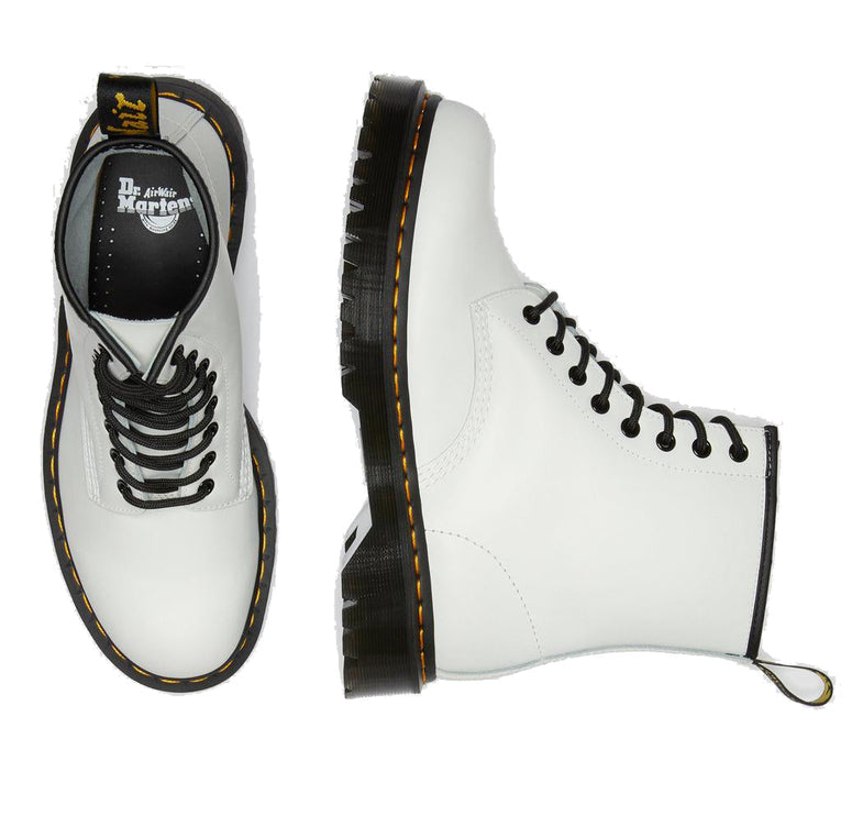 Dr. Martens Unisex Bex Smooth Leather Platform Boots White