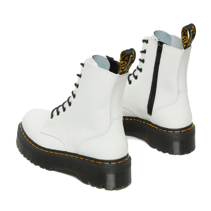 Dr. Martens Unisex Jadon Smooth Leather Platform Boots White