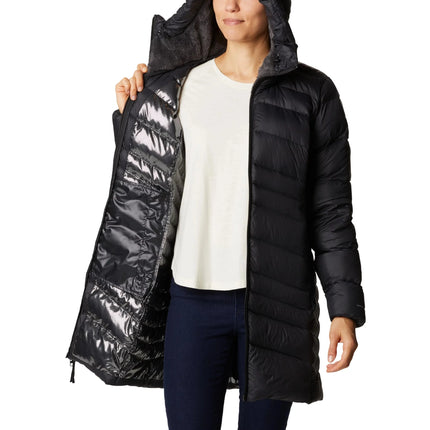 Columbia Women's Autumn Park Down Hooded Mid Jacket Black - Hemen Kargoda