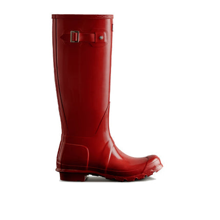 Hunter Women's Original Tall Gloss Rain Boots Military Red