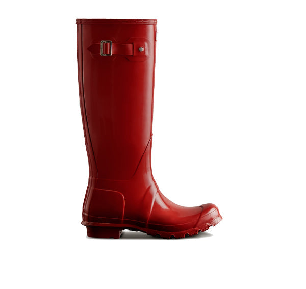 Hunter Women's Original Tall Gloss Rain Boots Military Red