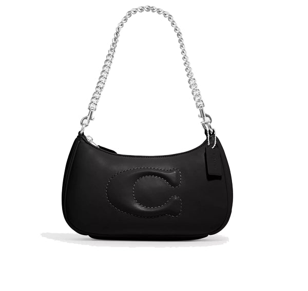 Coach Women's Teri Shoulder Bag With Signature Quilting Silver/Black