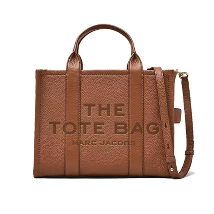 Marc Jacobs Women's The Leather Medium Tote Bag Argan Oil