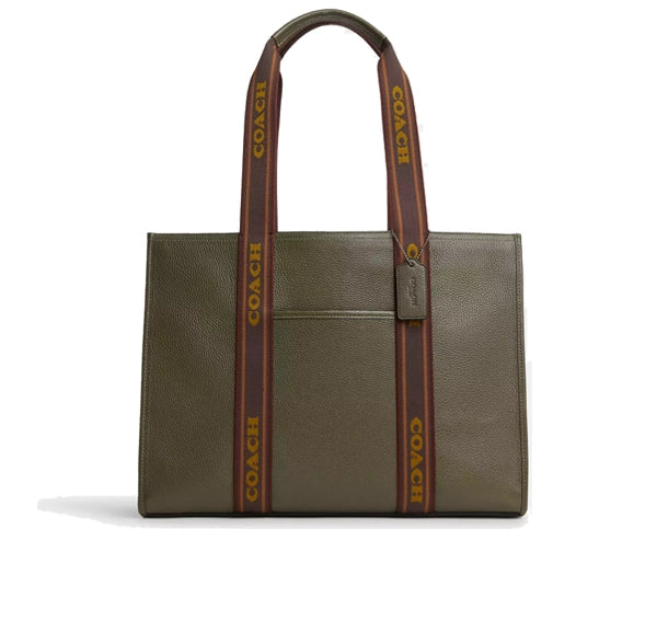 Coach Women's Large Smith Tote Bag Gunmetal/Olive Drab - Hemen Kargoda