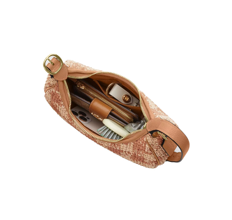 Coach Women's Emily Shoulder Bag With Gingham Print Gold/Tan