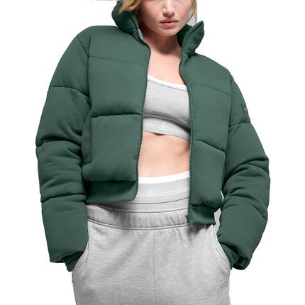 alo Women's Sweatshirt Puffer Clover Green