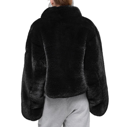 alo Women's Faux Fur Allure Jacket Black