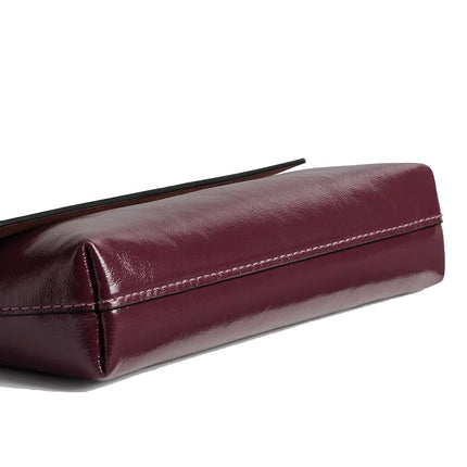 Coach Women's Chelsea Shoulder Bag 26 With Chain Brass/Dark Cherry