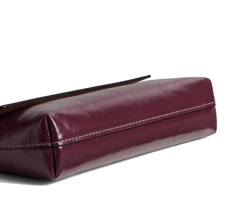 Coach Women's Chelsea Shoulder Bag 26 With Chain Brass/Dark Cherry