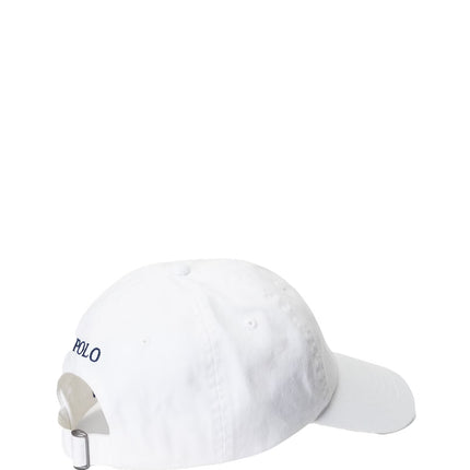 Polo Ralph Lauren Unisex The Iconic Cotton Chino Ball Cap White/ Navy