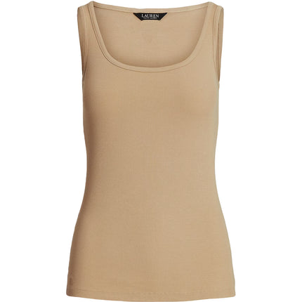 Polo Ralph Lauren Women's Stretch Cotton Tank Top Birch Tan