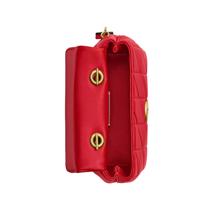 Coach Women's Tabby Top Handle Bag With Quilting Brass/Candy Apple